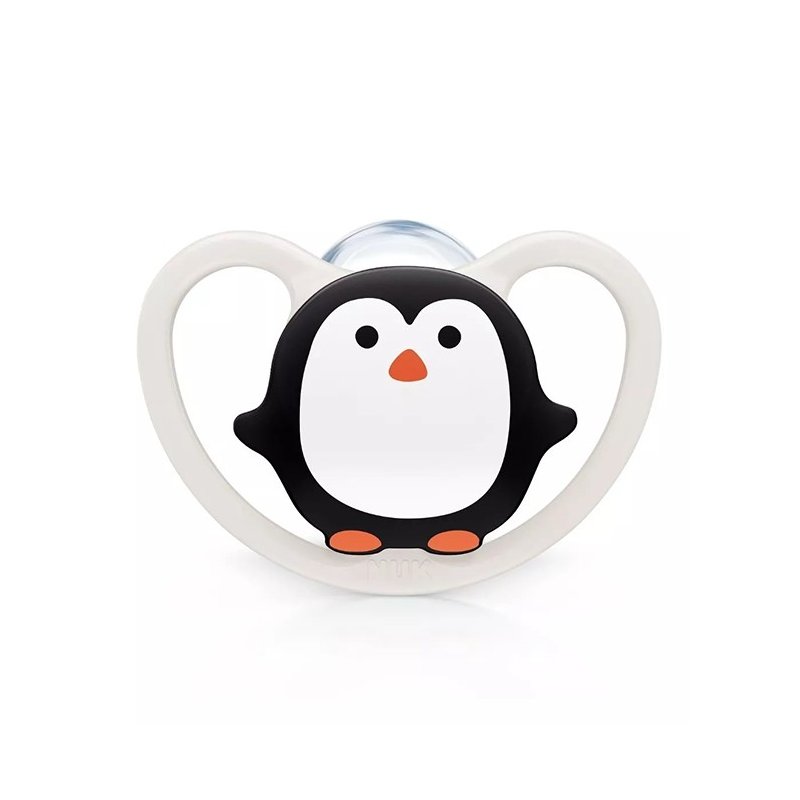 04 chupeta nuk space 6m tamanho 2 pinguim