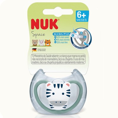 01 chupeta nuk space 6m tamanho 2 zebra