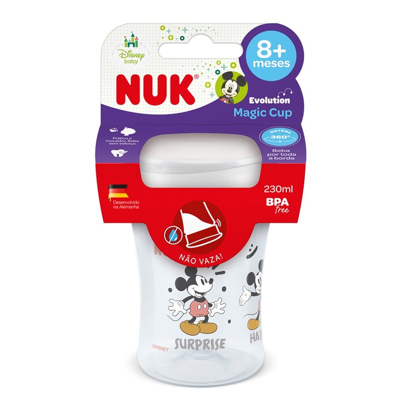 01 copo nuk antivazamento magic cup 360 evolution disney 230ml 8m neutro