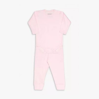 Conjunto de Body para Bebê Dedeka Canelado Rosa Bebê