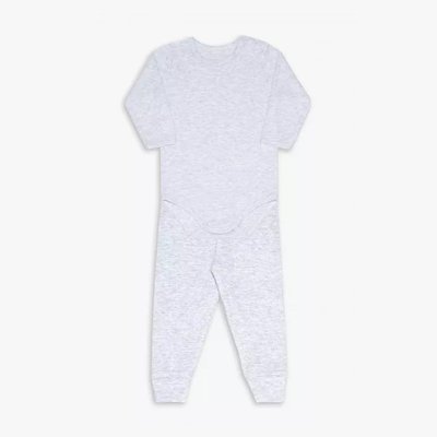 Conjunto de Body para Bebê Dedeka Canelado Cinza