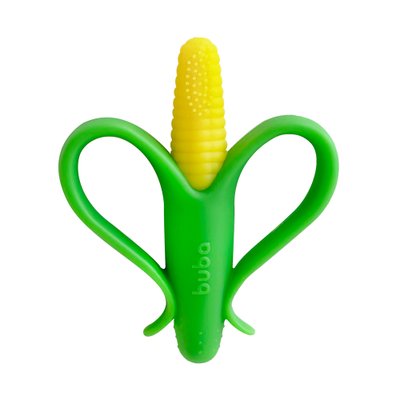 01 massageador de gengiva buba em silicone 3m cerdas curtas milho