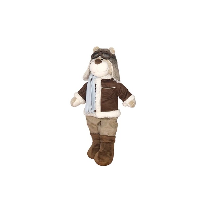 01 urso de pelucia silvia polito bochecha aviador antigo 1