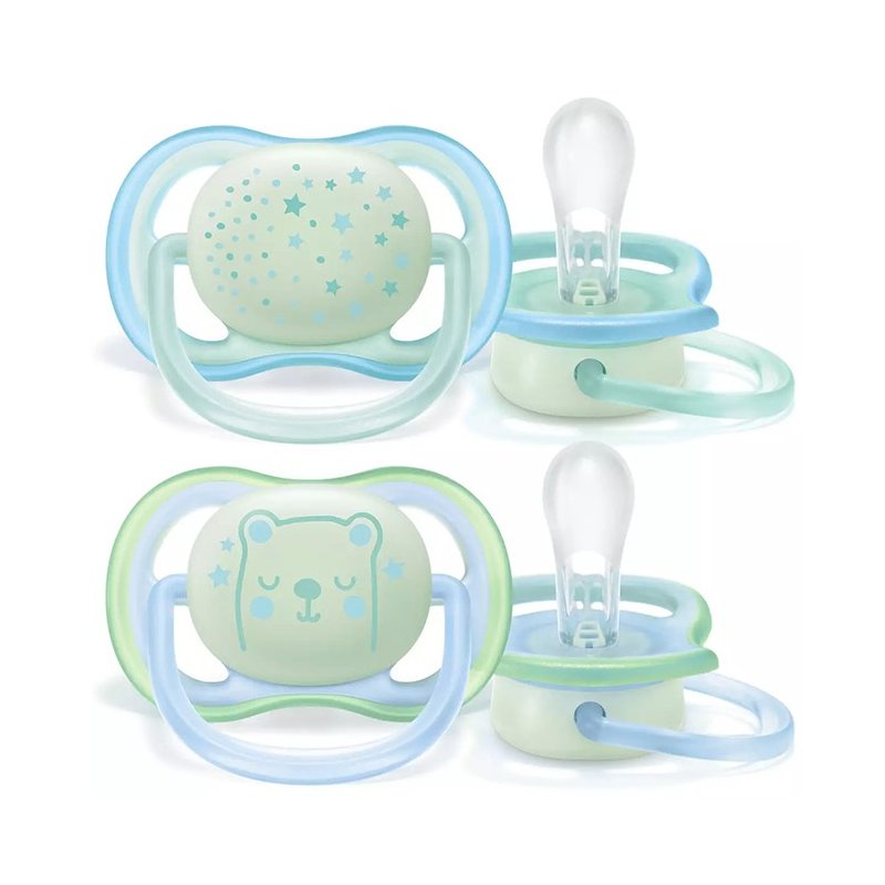 01 chupeta philips avent ultra air night 6 18m embalagem dupla boys