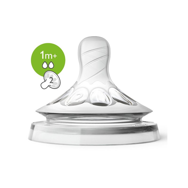 02 bico de mamadeira philips avent petala numero 2 1m 2 unidades unico