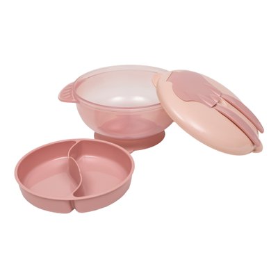 07 kit refeicao buba com compartimento e talheres 6m azul