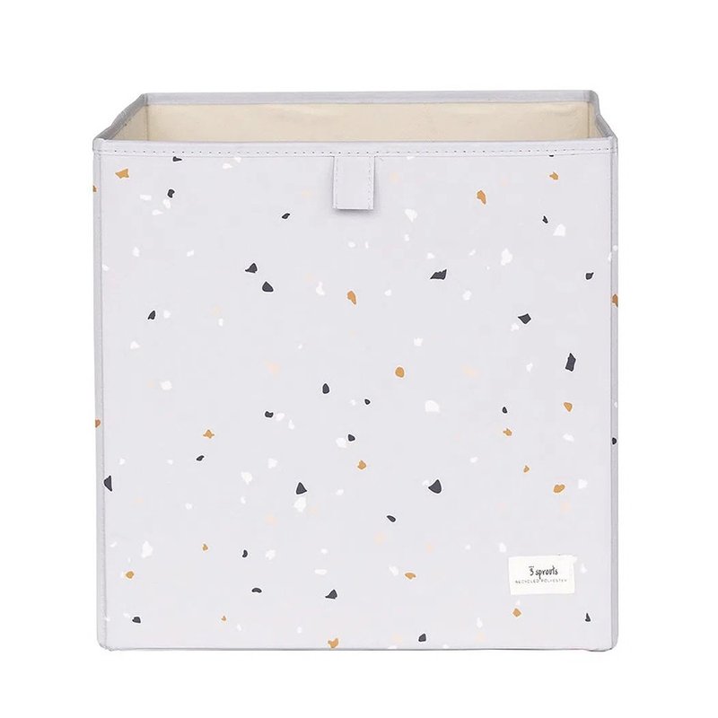 01 cesto organizador 3 sprouts quadrado reciclado terrazzo granilite cinza