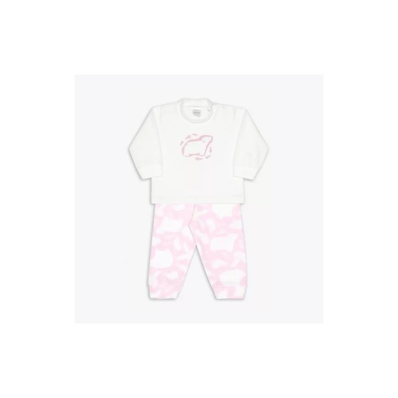 03 pijama de soft dedeka em conjunto tamanho m coelhinha