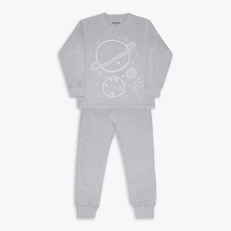 04 pijama infantil dedeka melange conjunto de camiseta rosa perola 1