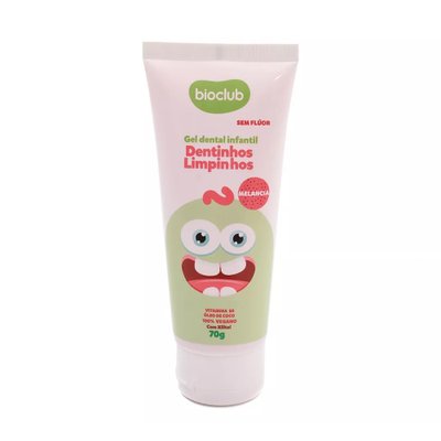01 gel dental infantil bioclub dentinhos limpinhos sem fluor 70g unico