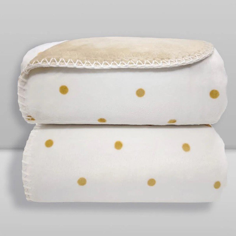02 manta donna laco bebe velvet poa 76x100cm azul