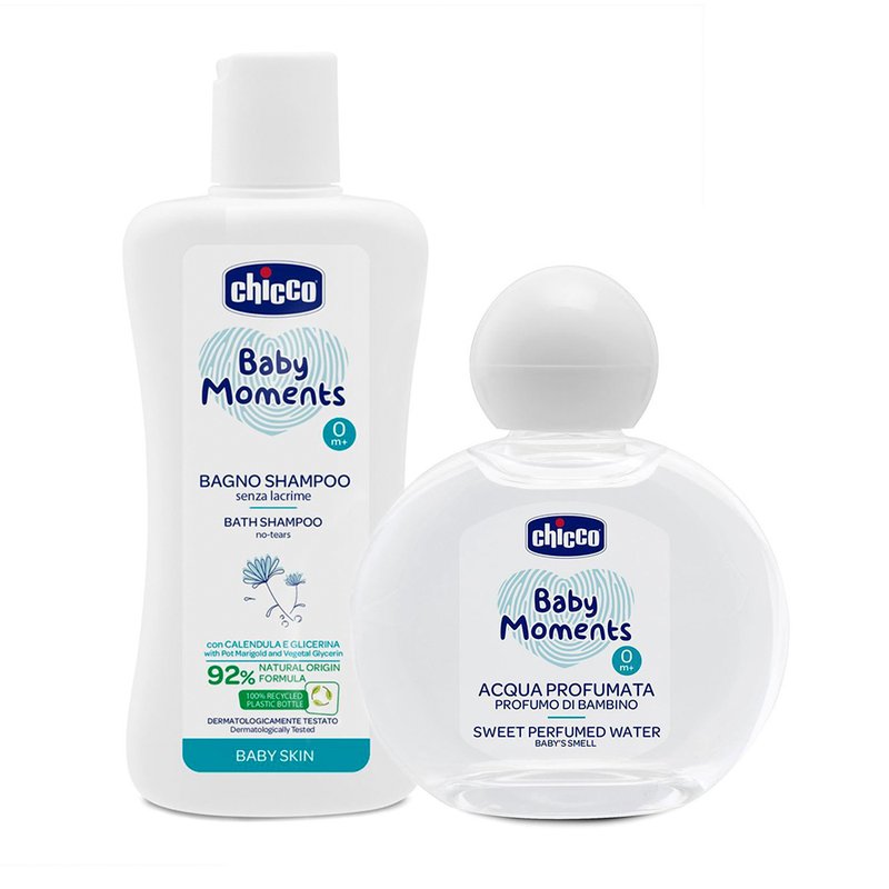 01 kit de sabonete liquido cabeca aos pes 200ml agua perfumada 100ml chicco unico