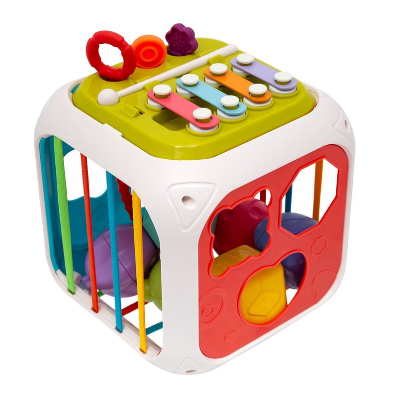 Brinquedo Buba Cubo Multiatividades Formas e Encaixes 7 em 1