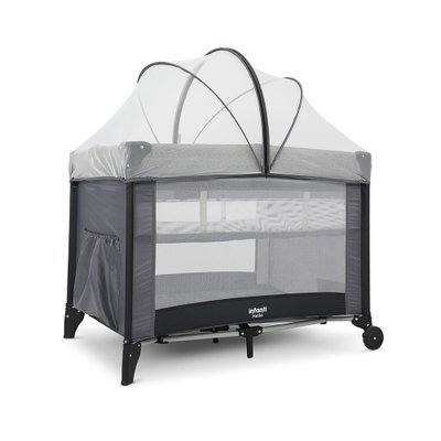 Berço Desmontável Infanti Hello de 0 a 18kg - Cinza Risca