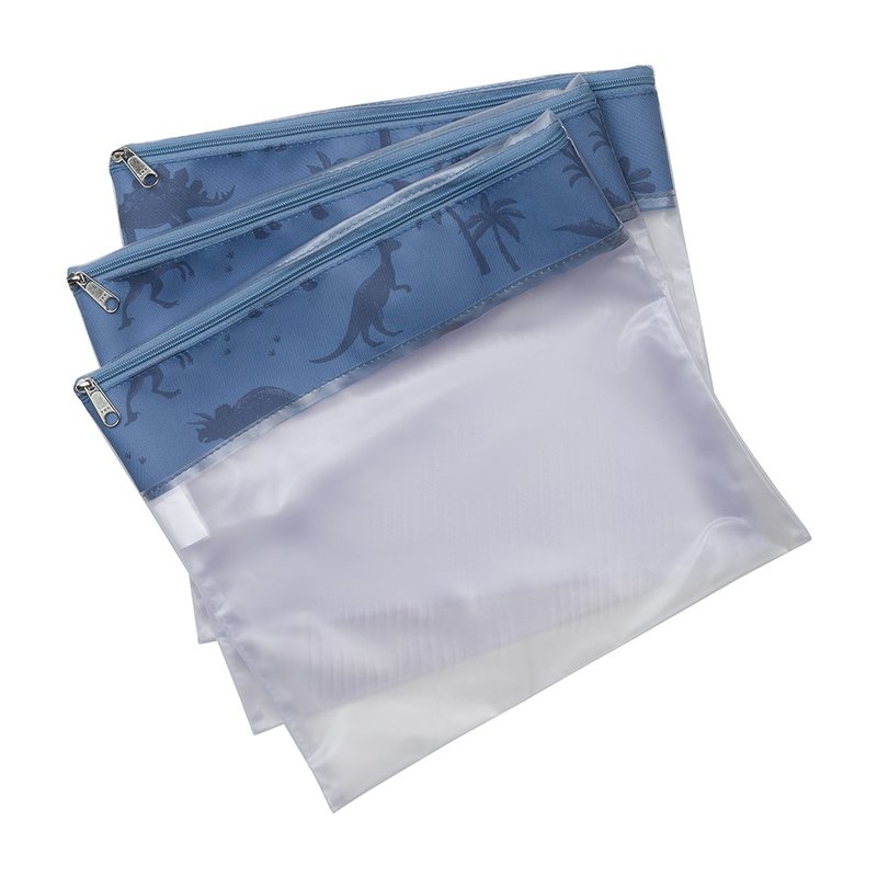 Conjunto 3 Saquinhos Organizadores Masterbag Baby Dinosssauro Azul