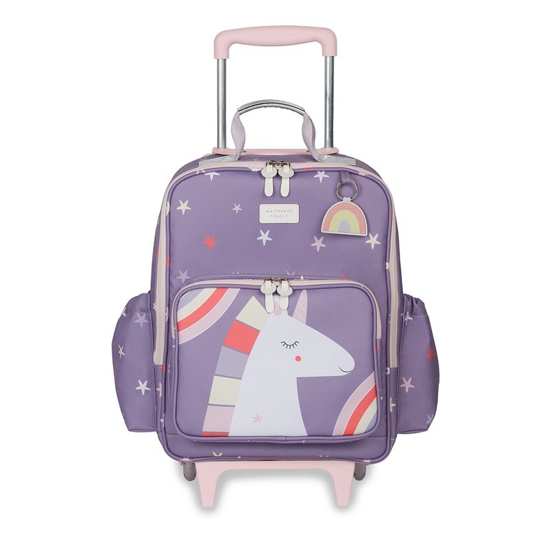 Mochila Infantil Masterbag Kids com Rodinhas Unicórnio Roxo