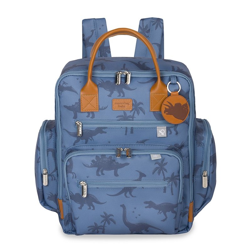 Mochila Maternidade Masterbag Baby Urban Dinossauro Azul