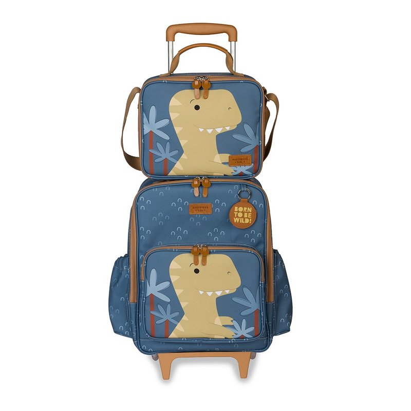 08 kit mochila infantil kids com rodinhas lancheira termica infantil masterbag baby cogumelo