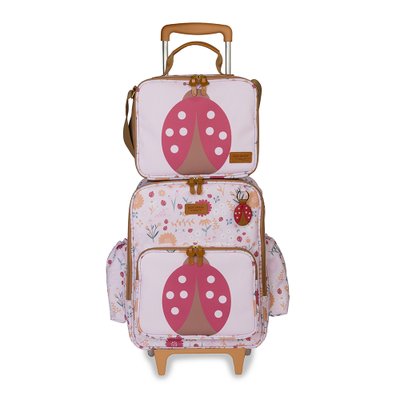 10 kit mochila infantil kids com rodinhas lancheira termica infantil masterbag baby cogumelo