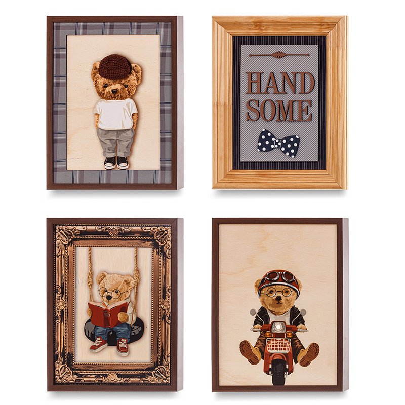 Detalhes Painel Coração de Mãe Ursos Clássicos