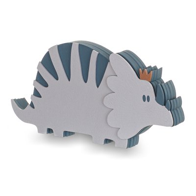 Enfeite para Prateleira Coração de Mãe Dino Cinza