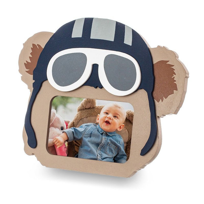 Porta-Retrato Coração de Mãe Ursos Clássicos Urso Aviador