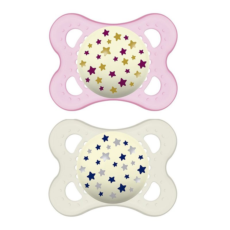 Chupeta MAM Original Night 0-6 meses Embalagem Dupla Rosa