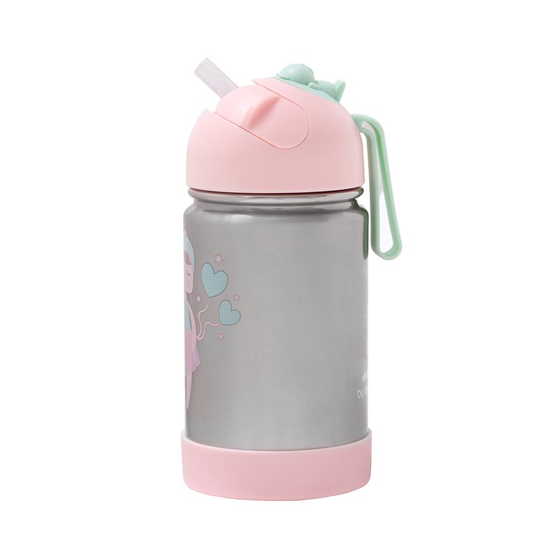 Lateral Garrafinha Térmica Büp Baby Flip com Alça em Silicone 350ml (24M+) Lai Ballet