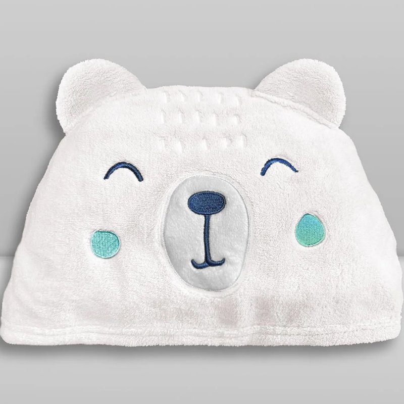 Toalha de Banho Donna Laço Bebê com Capuz Animada 70x100cm Urso Branco