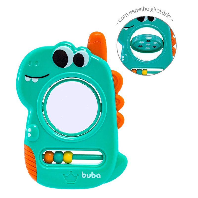 Brinquedo Buba Chocalho com Espelhinho Dino (4M+) Giro