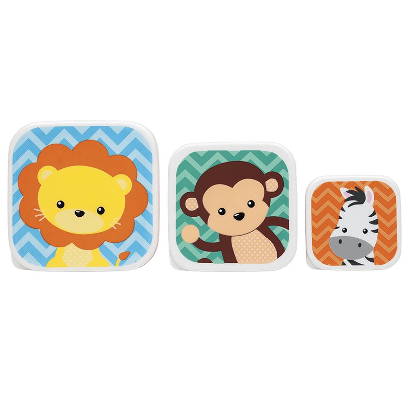 Kit 3 Potinhos Buba Animal Fun Leão