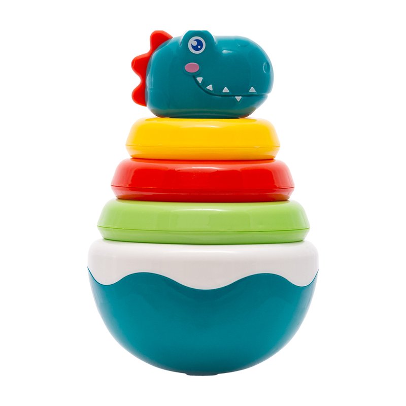 Brinquedo Buba Torre de Anéis Dino Teimoso (4M+)