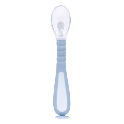 Colher Flexível Buba em Silicone com Ventosa (6M+) Azul
