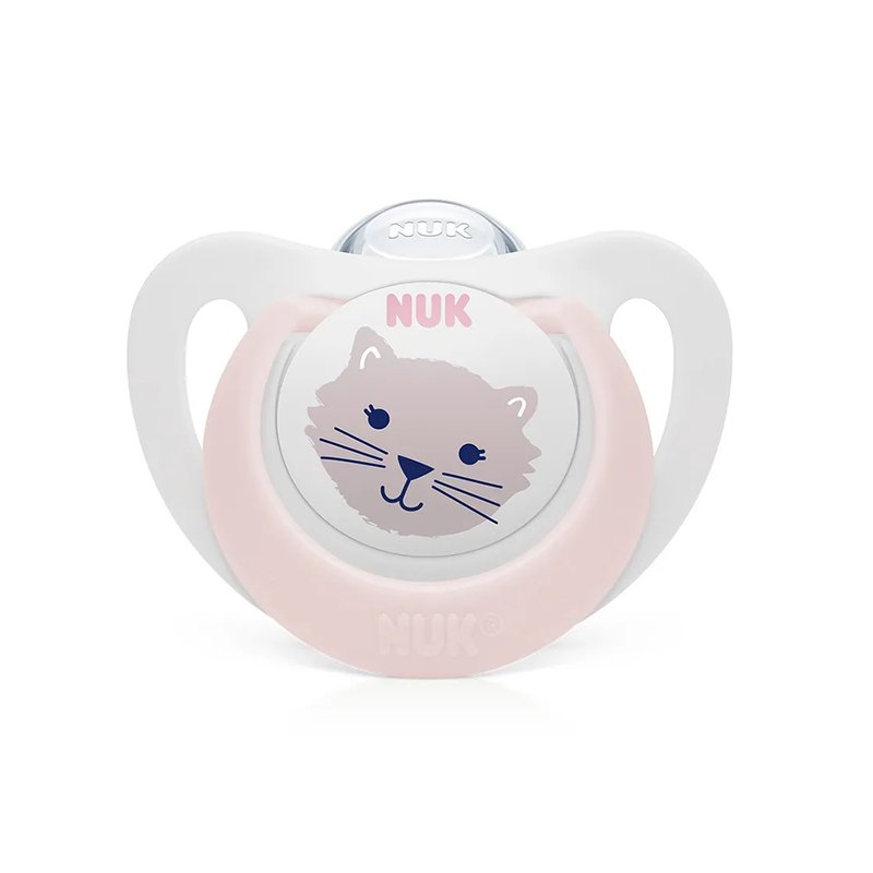 Chupeta NUK Star Silicone Soft Flex (0-6M) Gatinha