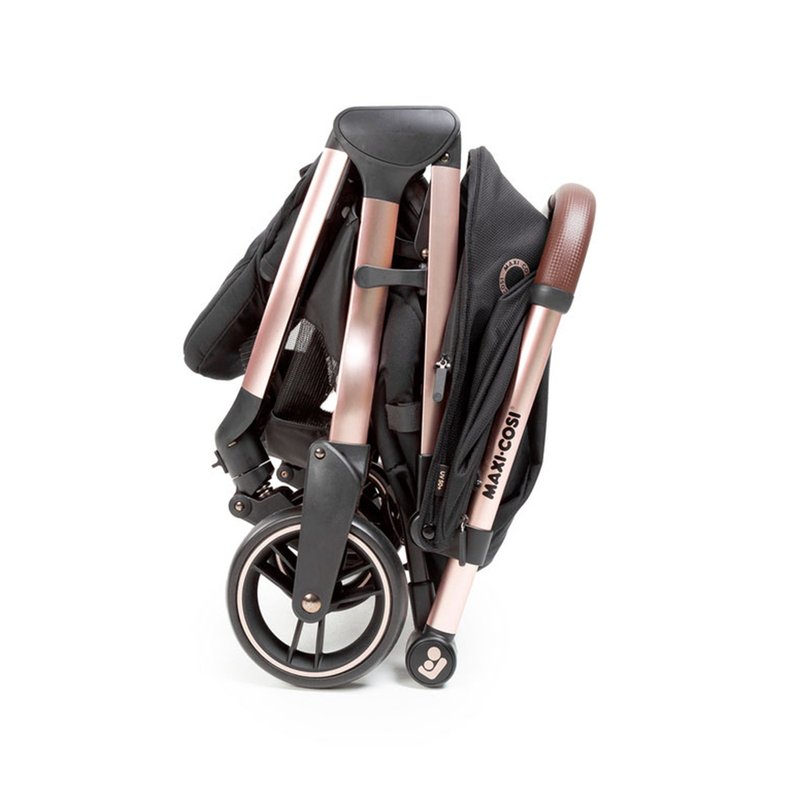 Carrinho de Bebê Maxi-Cosi Eva Black Champagne Fechado