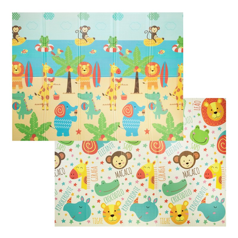 Tapete de Atividades Buba Dobrável Dupla Face 146x195cm Praia