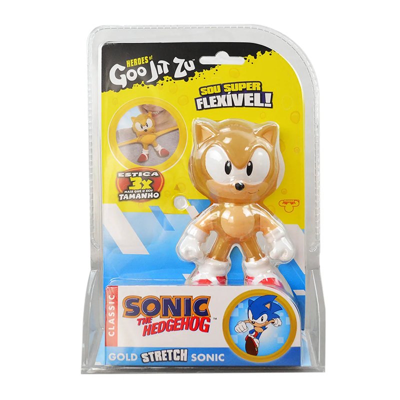 Boneco Elástico Sunny Sonic que Estica Goo Jit Zu (4+)  Dourado