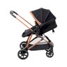 Lateral Carrinho de Bebê Burigotto Revert Preto Cobre Sentado