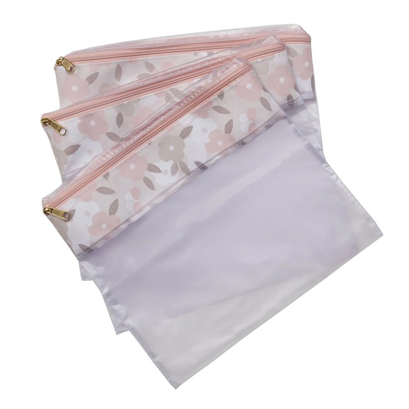 Conjunto 3 Saquinhos Organizadores Masterbag Baby Borboleta Rosa