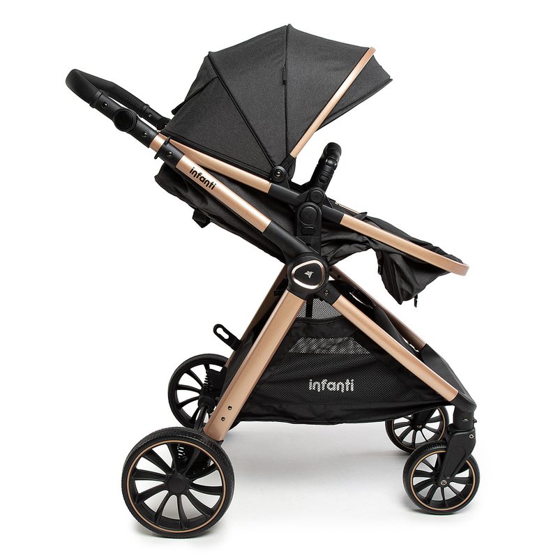 Carrinho de Bebê Infanti Romanzo Duo Travel System Preto Bronze