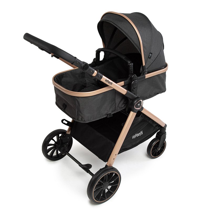 Carrinho de Bebê Infanti Romanzo Duo Travel System Preto Bronze