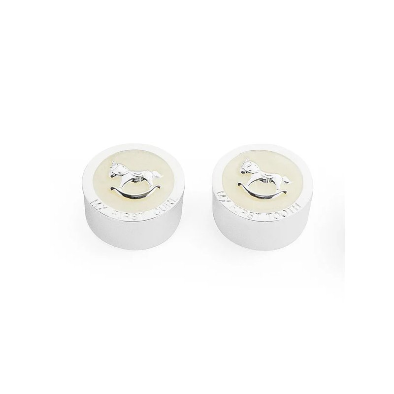 Conjunto Lembranças Modali Baby Meu Primeiro Dente e Cacho Prata Cavalinho