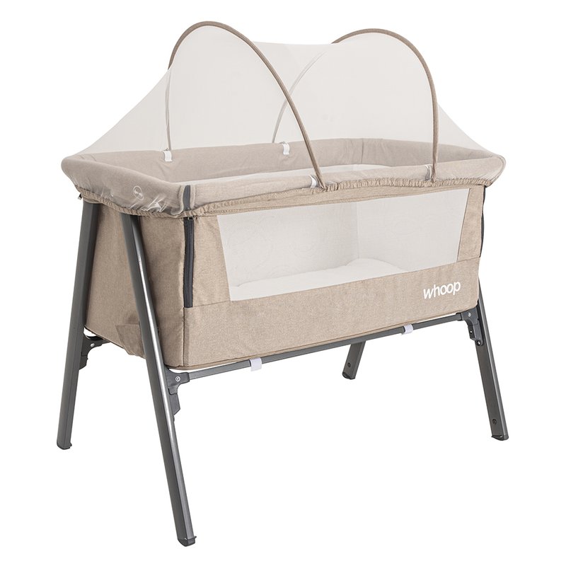 Berço Portátil Kiddo Whoop Lado a Lado Lazy de 0 a 9kg Capuccino