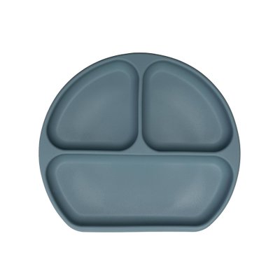 Prato Infantil Infanti em Silicone com Divisórias e Ventosa (6M+) Azul Prato Infantil Infanti em Silicone com Divisórias e Ventosa (6M+) Azul
