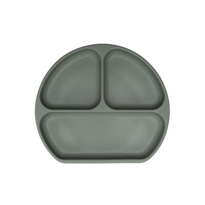 Prato Infantil Infanti em Silicone com Divisórias e Ventosa (6M+) Verde Prato Infantil Infanti em Silicone com Divisórias e Ventosa (6M+) Verde