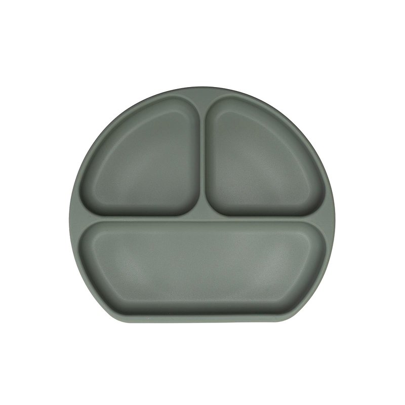 Prato Infantil Infanti em Silicone com Divisórias e Ventosa (6M+) Verde