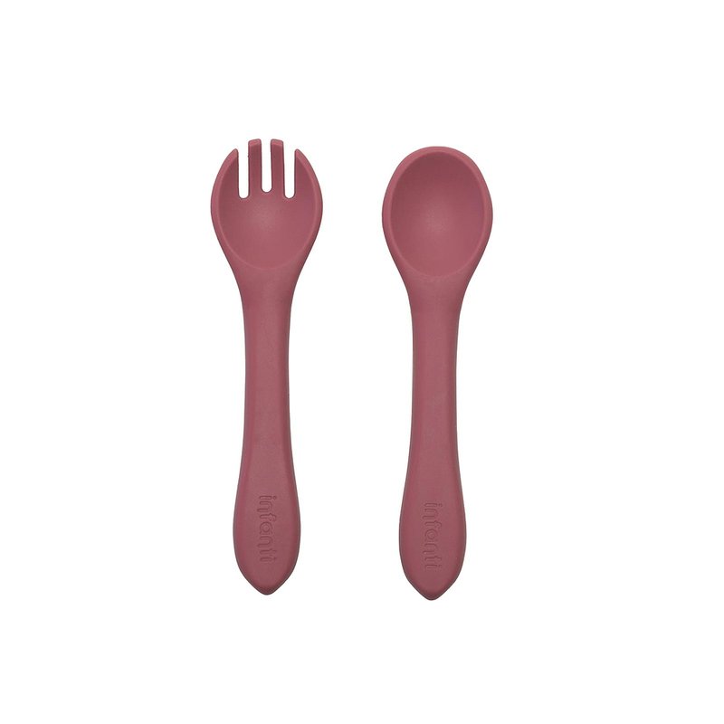 Kit Talher Infantil Infanti Piccolo em Silicone (6M+) Rosa