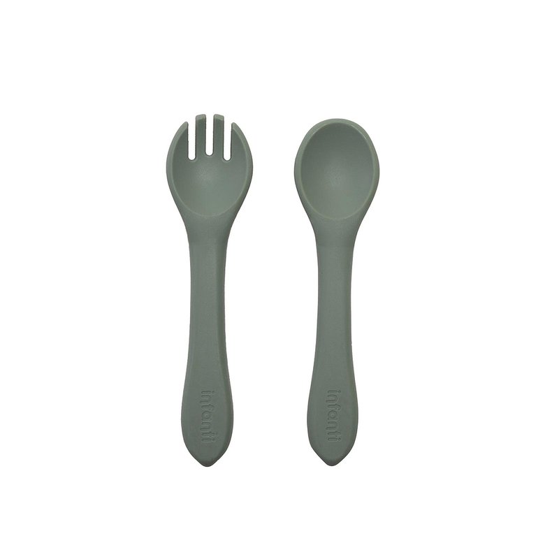 Kit Talher Infantil Infanti Piccolo em Silicone (6M+) Verde
