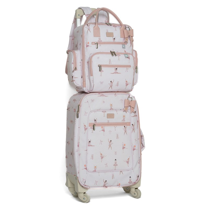 Kit Mala Maternidade com rodinhas + Mochila Maternidade Urban Masterbag Baby Bailarina Rose