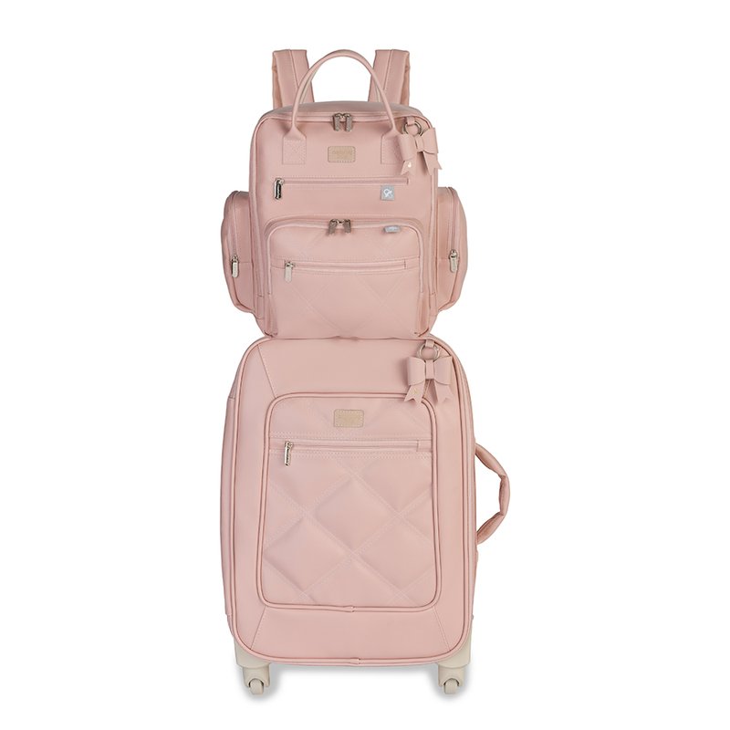 Kit Mala Maternidade com rodinhas + Mochila Maternidade Urban Masterbag Baby Bailarina Lisa Rose